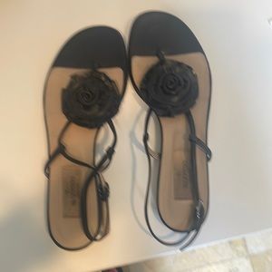 Valentino black flower sandal